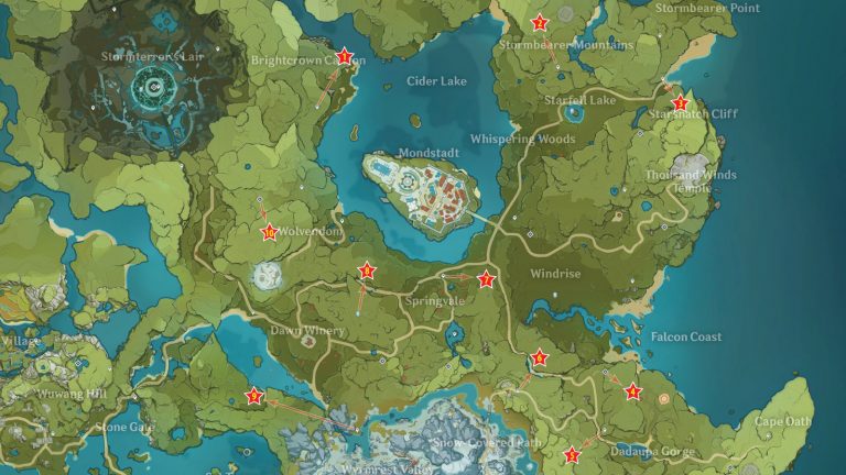 Genshin Impact: All Shrine Of Depths Locations In Mondstadt And How To ...